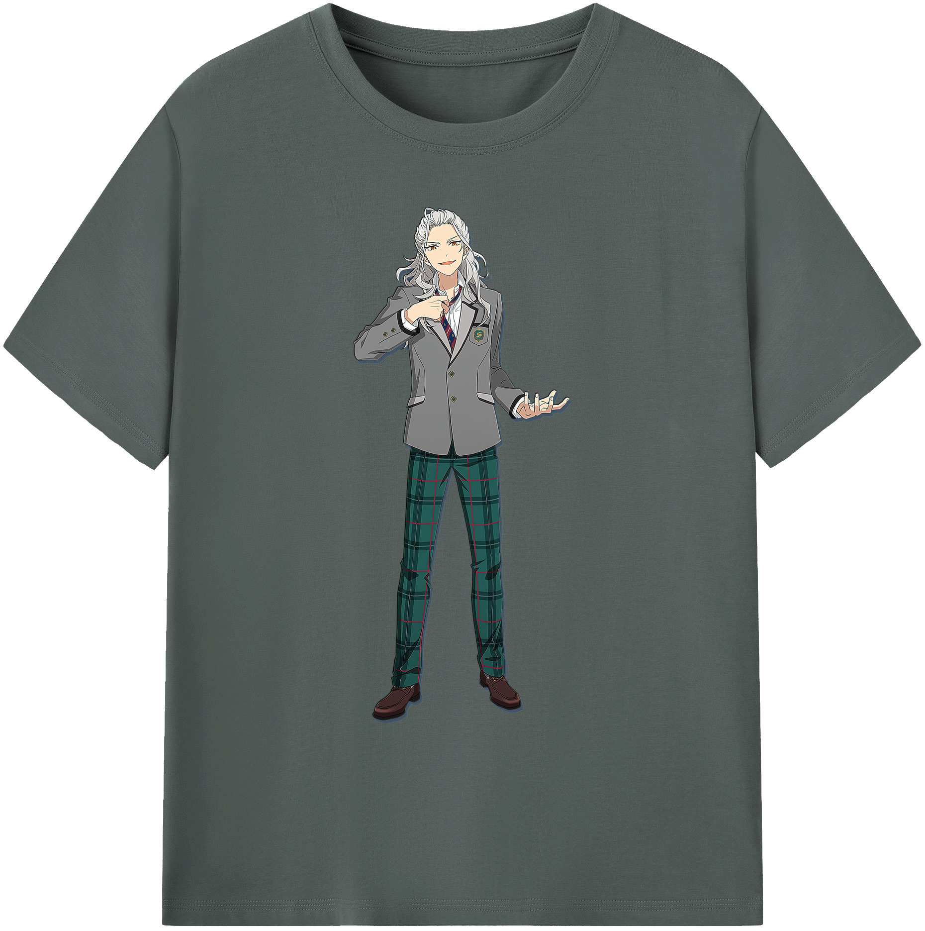 （画像用） あんさんぶるスターズ! Ensemble Stars 綿100％ メンズ半袖Tシャツ｜肌触りやわらか＆通気性